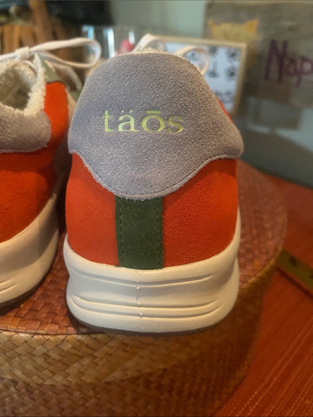 Taos Detour women's sneakers vibrant multi-color design suede and mesh uppers. - Picture 5 of 16